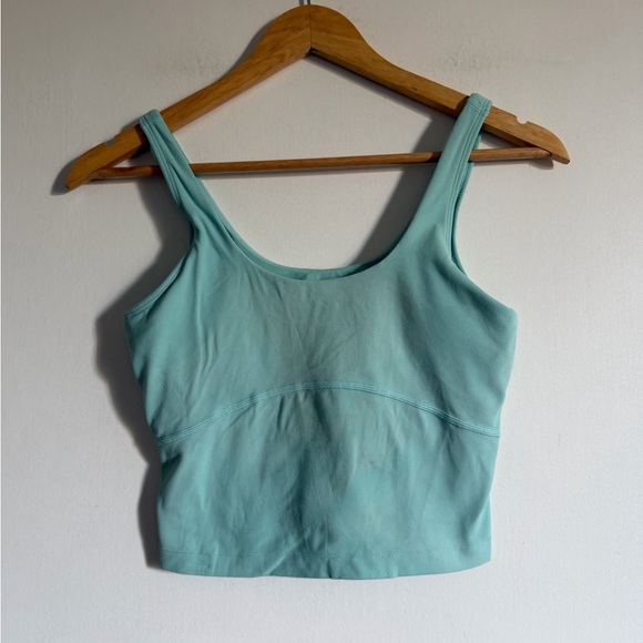 Aritzia Tops - Aritzia TNAction Teal Buttery Soft Shelf Bra Cropped Tank Top size Small EUC